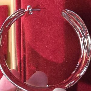 Elegant Silver Hoop Earrings